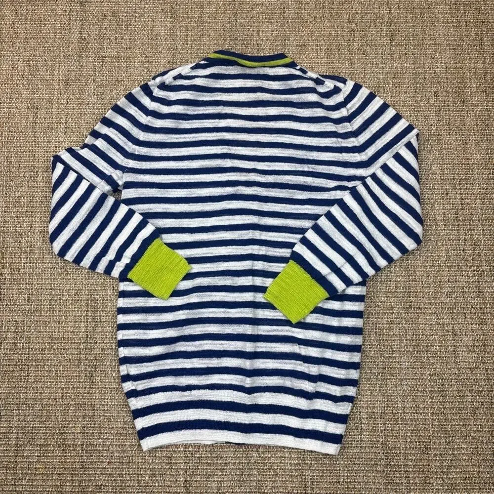 🎾🌿 J.Crew Striped Short Sleeve Cardigan | Size XS | Navy/White